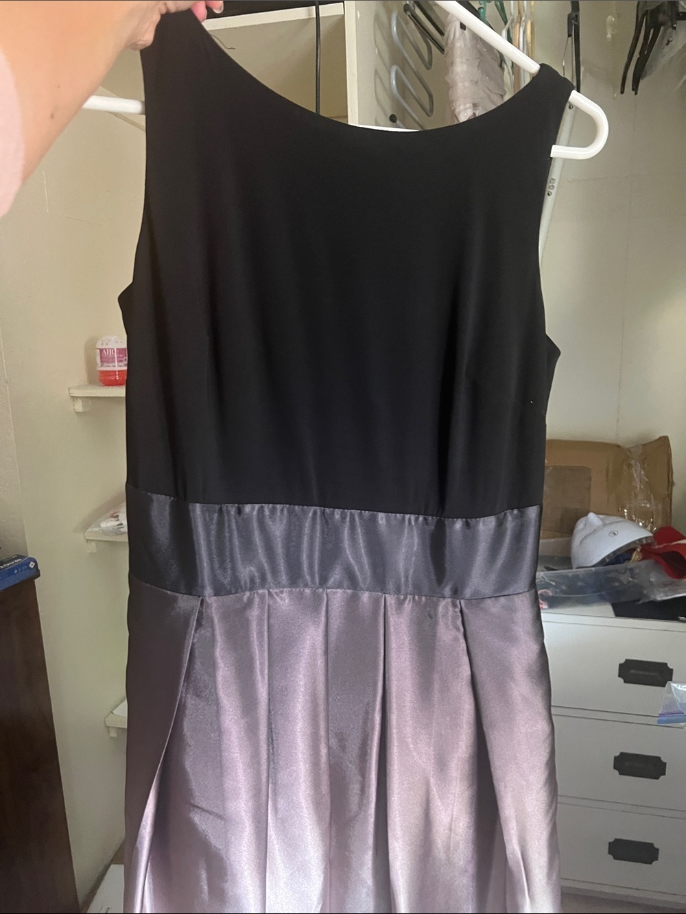 SLNY Black Sleeveless Dress